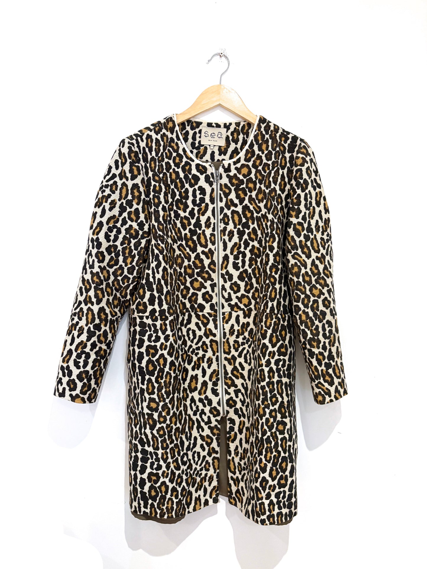 Sea New York Leopard Print Coat UK 12