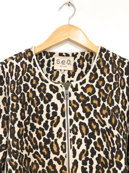 Sea New York Leopard Print Coat UK 12