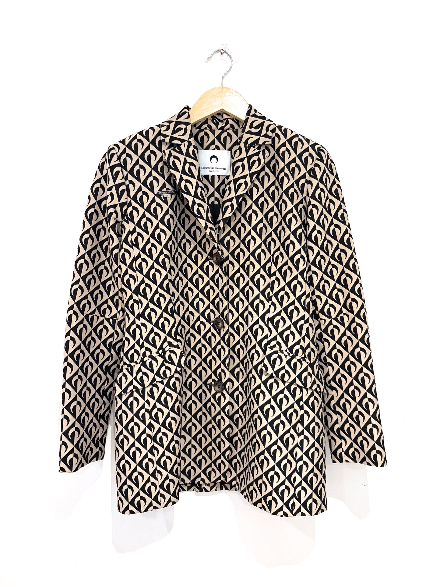 Marine Serre Gold Line Moon Lozenge Pandora Blazer