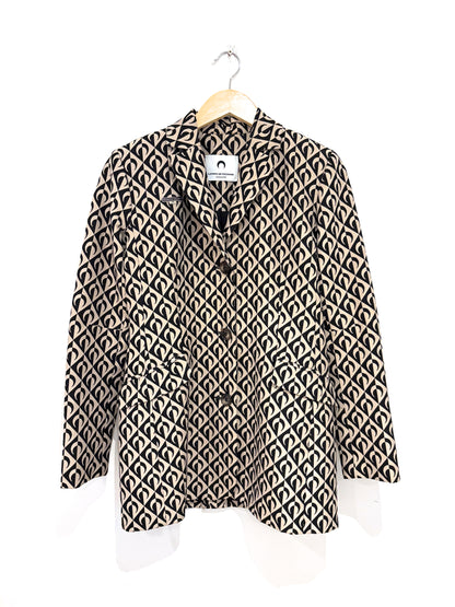Marine Serre Gold Line Moon Lozenge Pandora Blazer