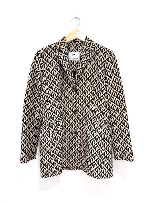 Marine Serre Gold Line Moon Lozenge Pandora Blazer