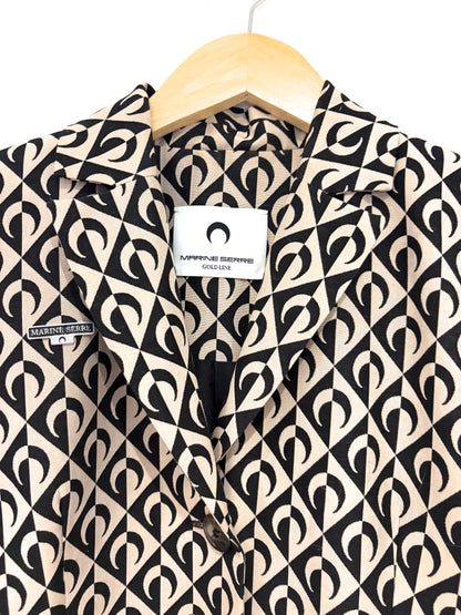 Marine Serre Gold Line Moon Lozenge Pandora Blazer M
