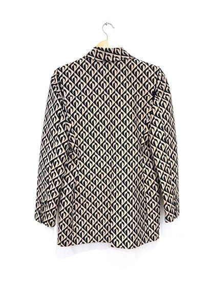 Marine Serre Gold Line Moon Lozenge Pandora Blazer M