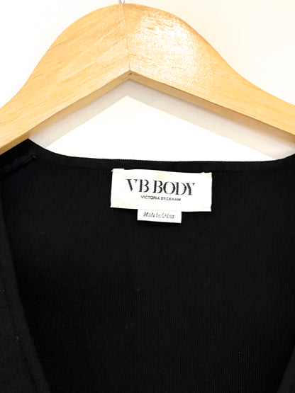Victoria Beckham Body Black Fitted Dress UK 6