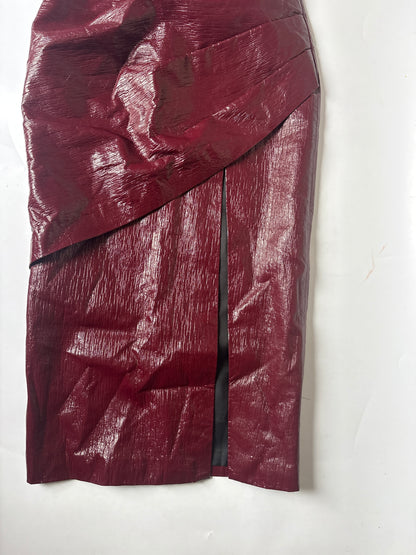 Aleksandre Akhalkatsishvili Midi Vinyl Pencil Skirt M