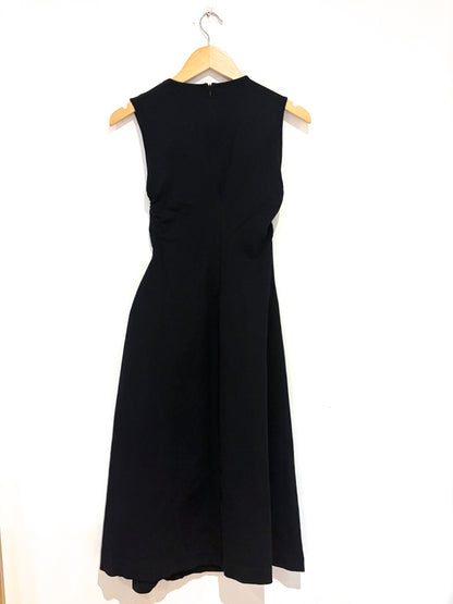 Cos Black Ruched Dress XS