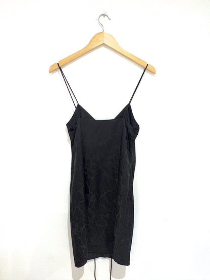 Anine Bing Papillon Silk Black Mini Dress S