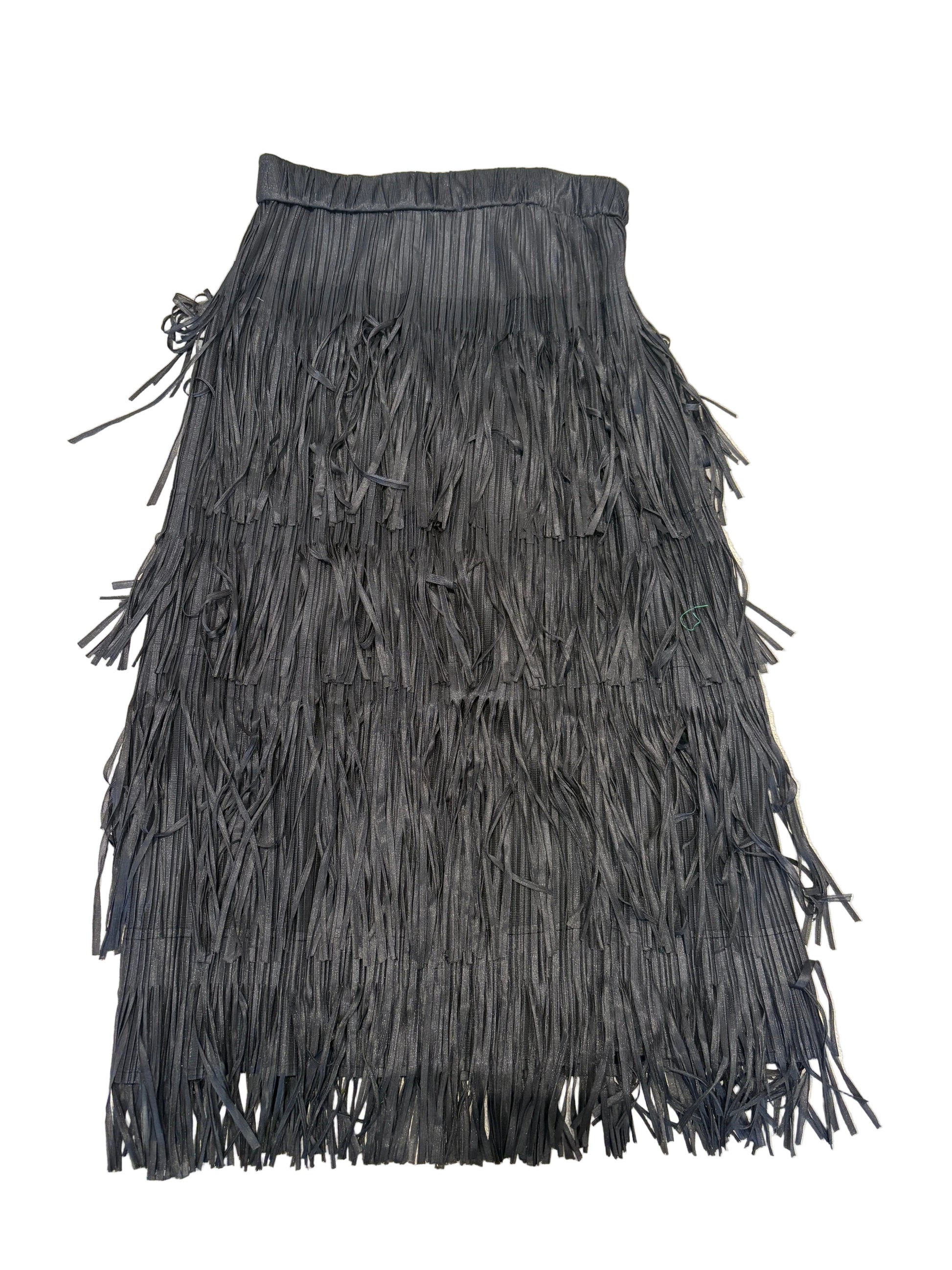 Zara black fringe skirt