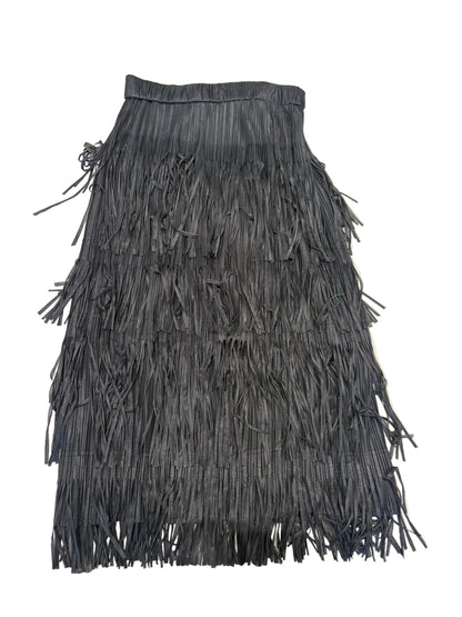 Zara black fringe skirt