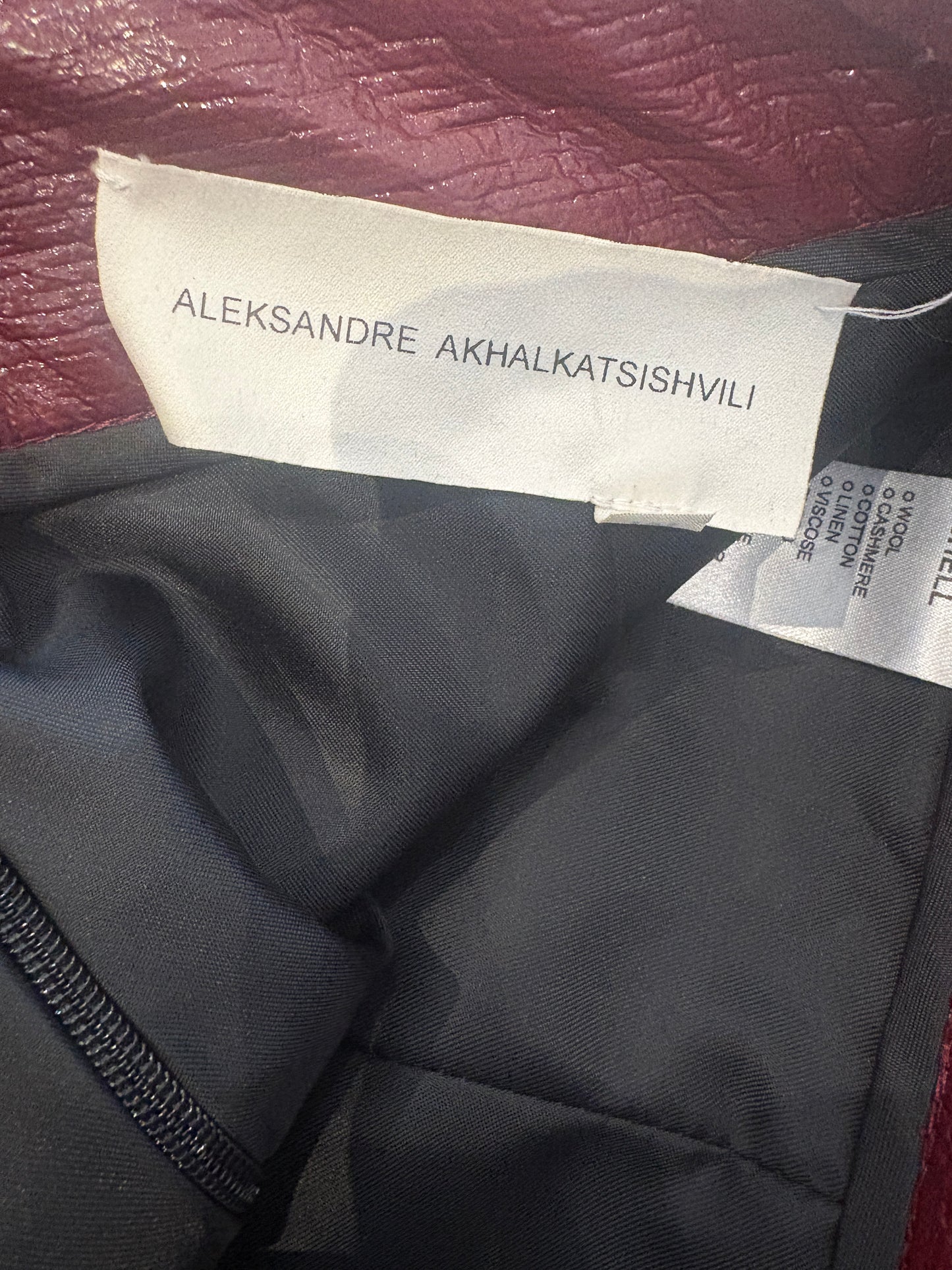Aleksandre Akhalkatsishvili Midi Vinyl Pencil Skirt M