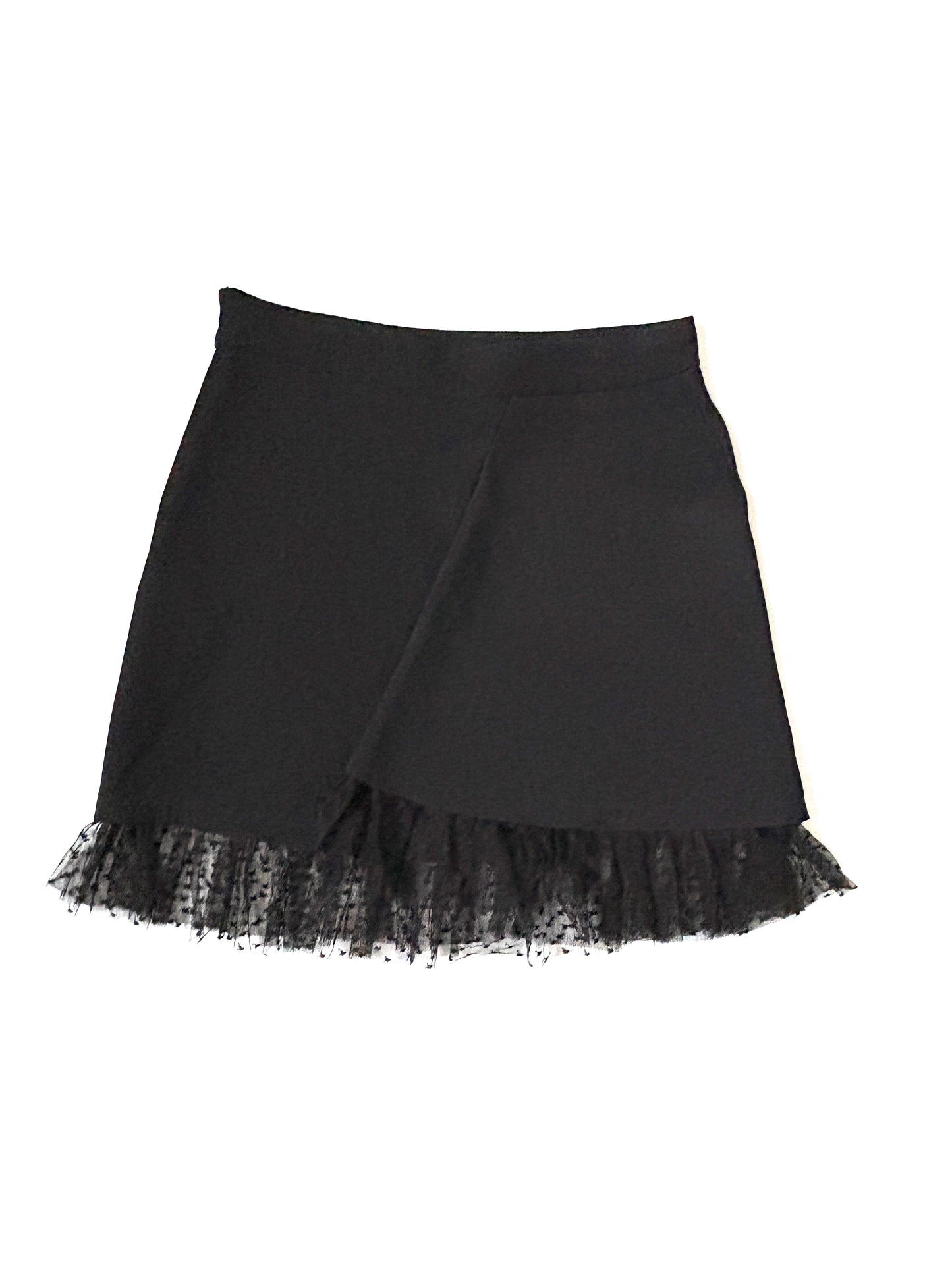 Maje Black Lace high waisted skirt