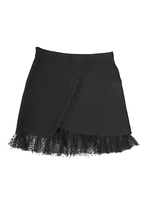 Maje Black Lace high waisted skirt