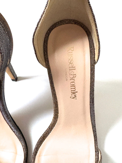 Russell & Bromley Bronze Metallic Sandals UK 6