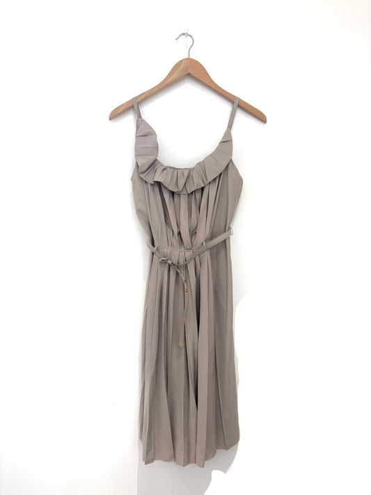 Moschino Cheap and Chic Belted pleat dress