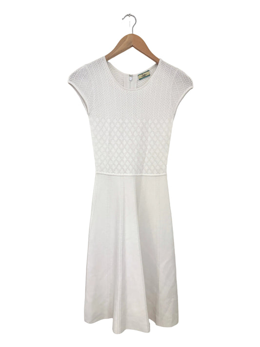 Issa textured stretch fit and flare dress