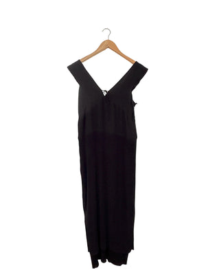 Comptoir des Cotonniers Black Plissé Dress UK 10