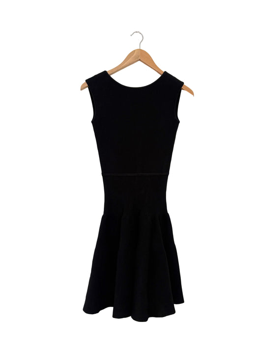 Issa fit and flare black jersey dress