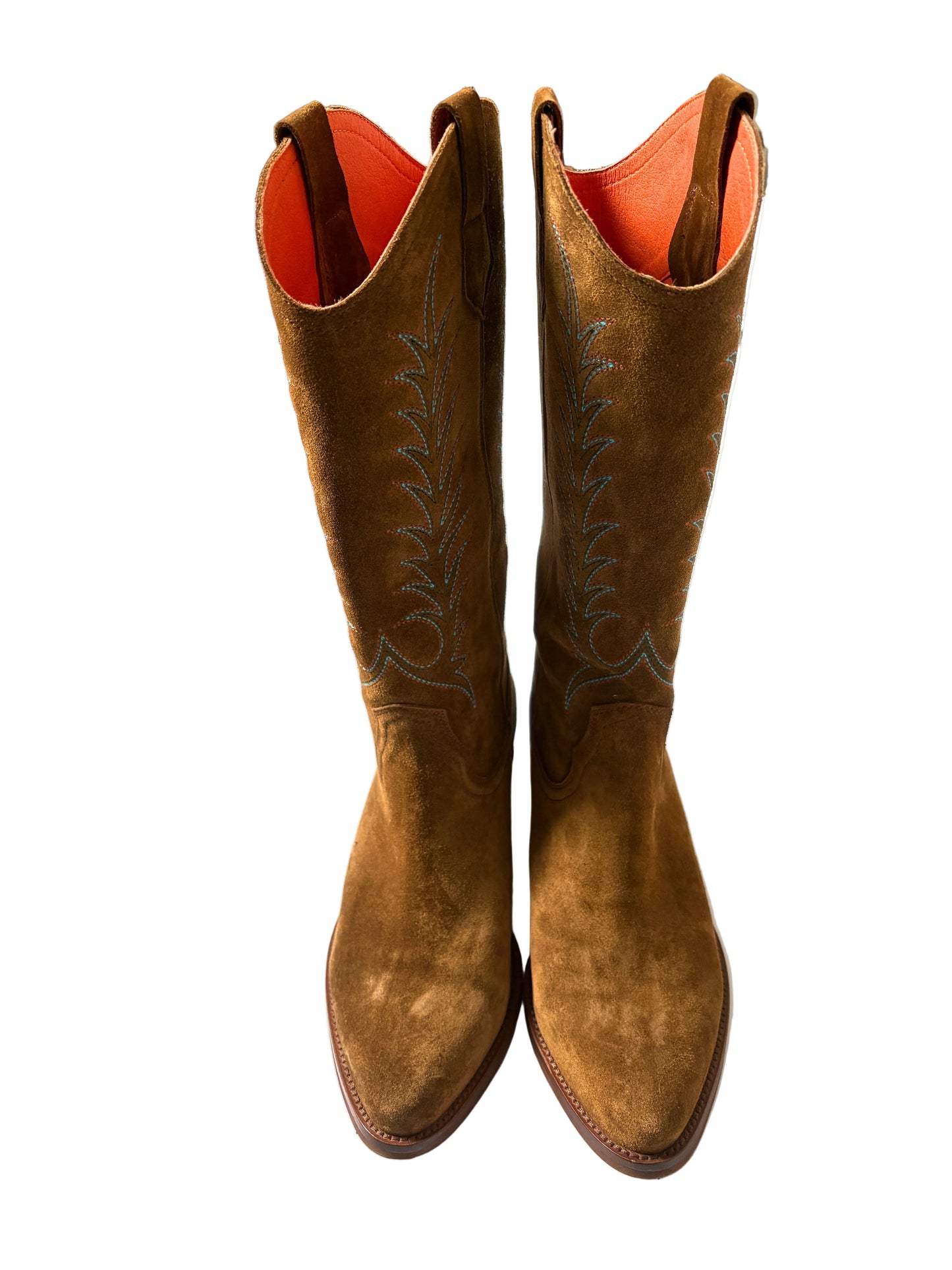 Penelope Chilvers Goldie Embroidered Cowboy Boots UK 7