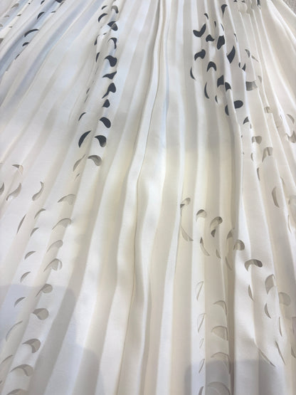 New With Tags Maje Laser Cut Pleated White Skirt M
