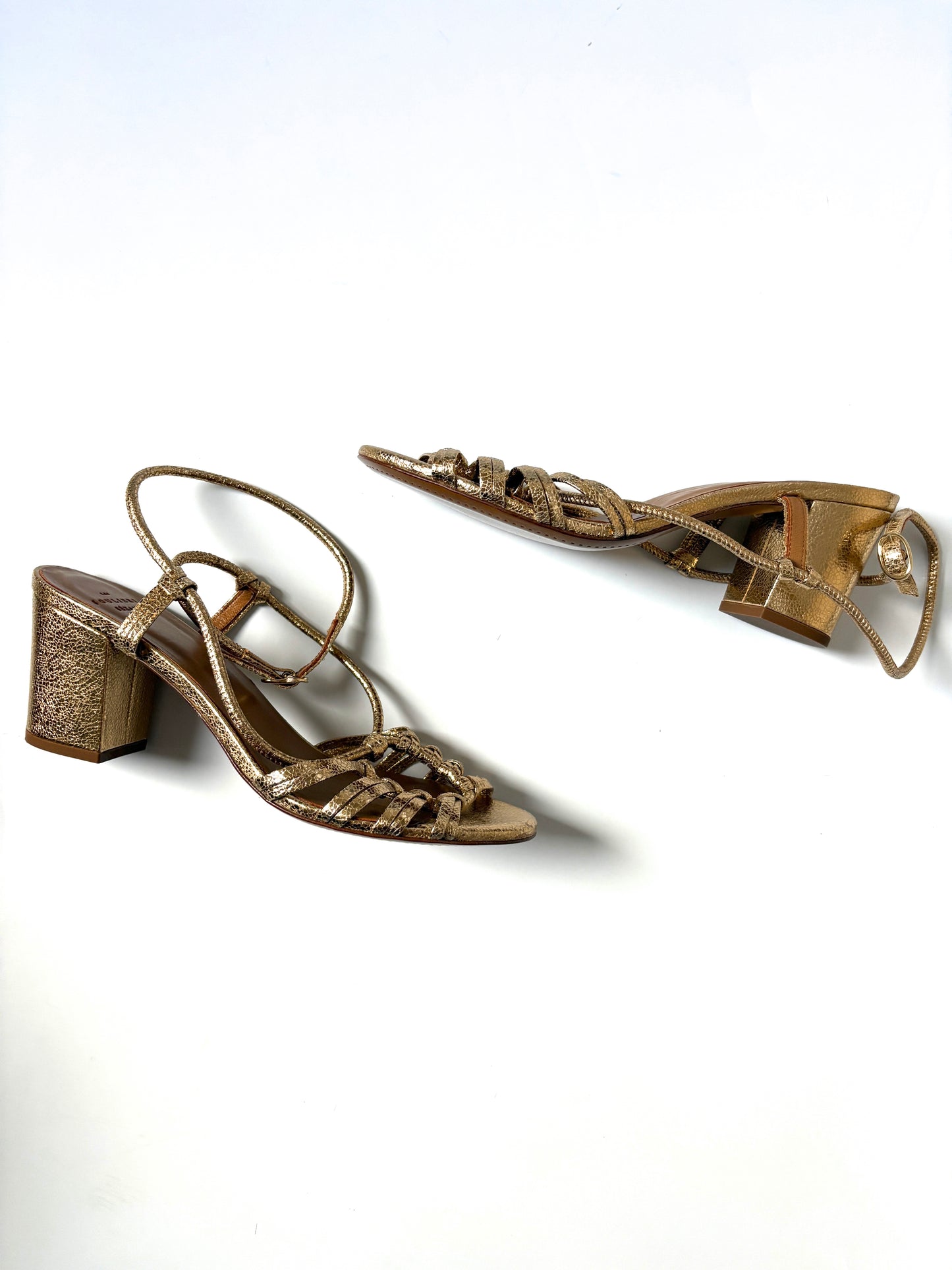 Sézane Gloria Gold Sandals UK 7