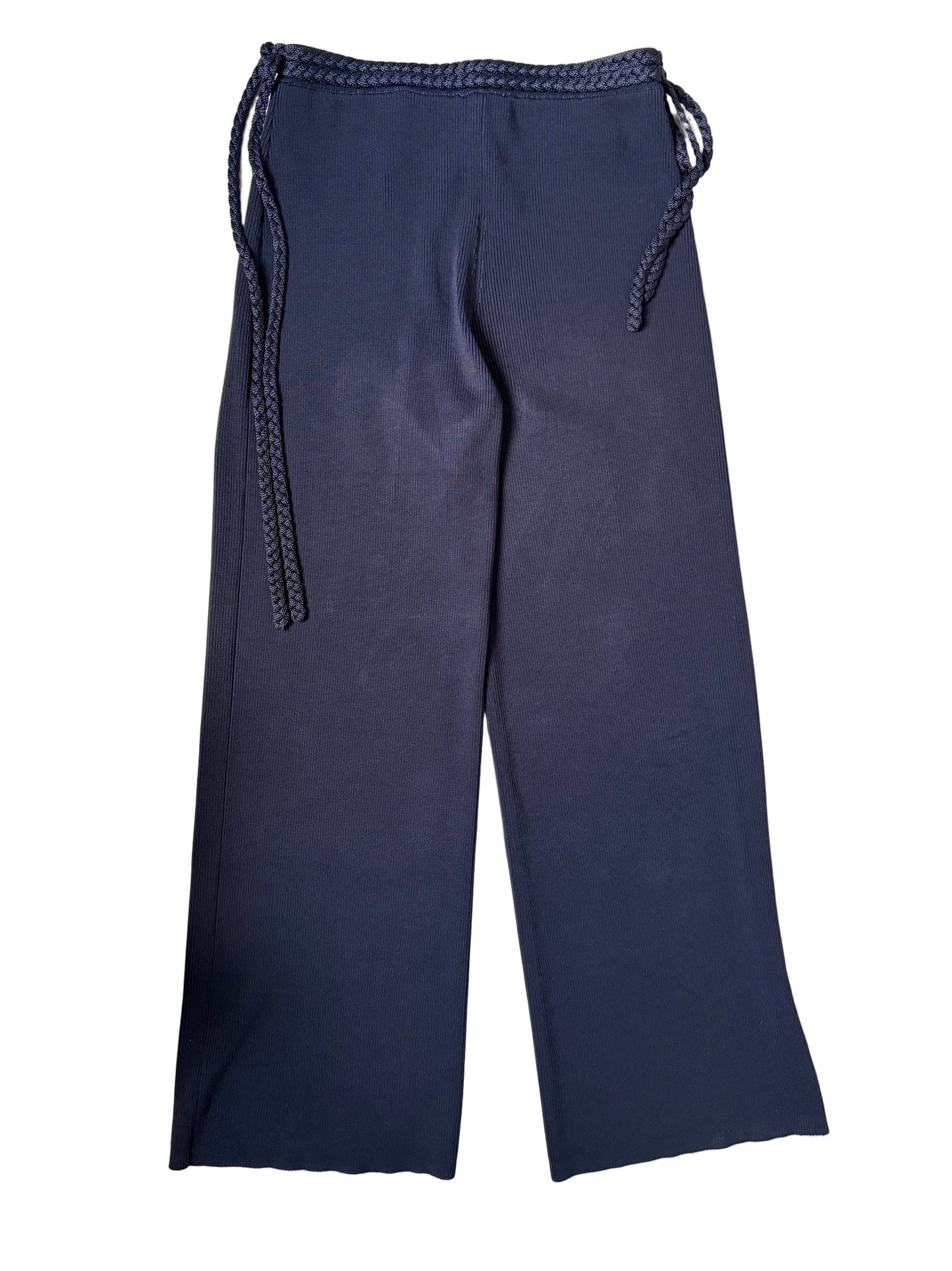 Claudie Pierlot navy flare belted trousers