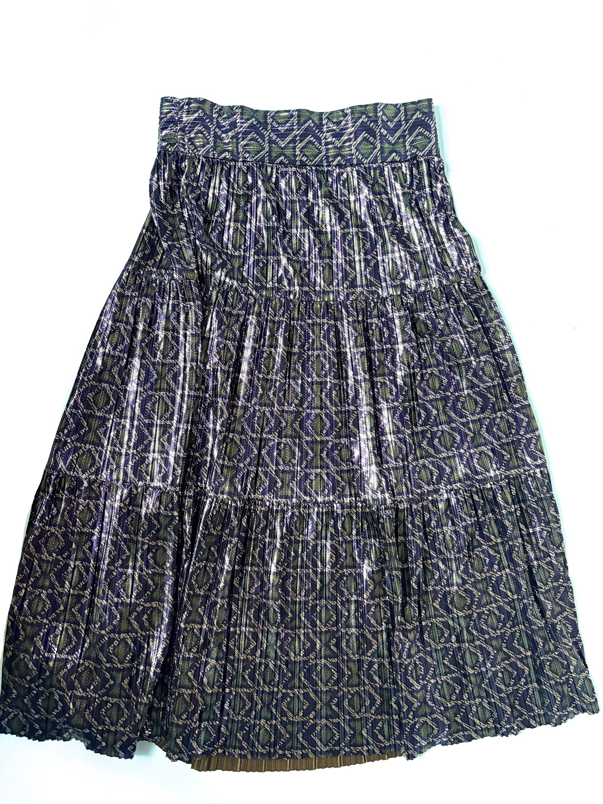 Ba&sh purple satin midi skirt