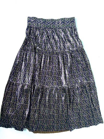 Ba&sh purple satin midi skirt