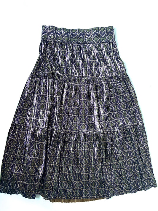 Ba&sh purple satin midi skirt