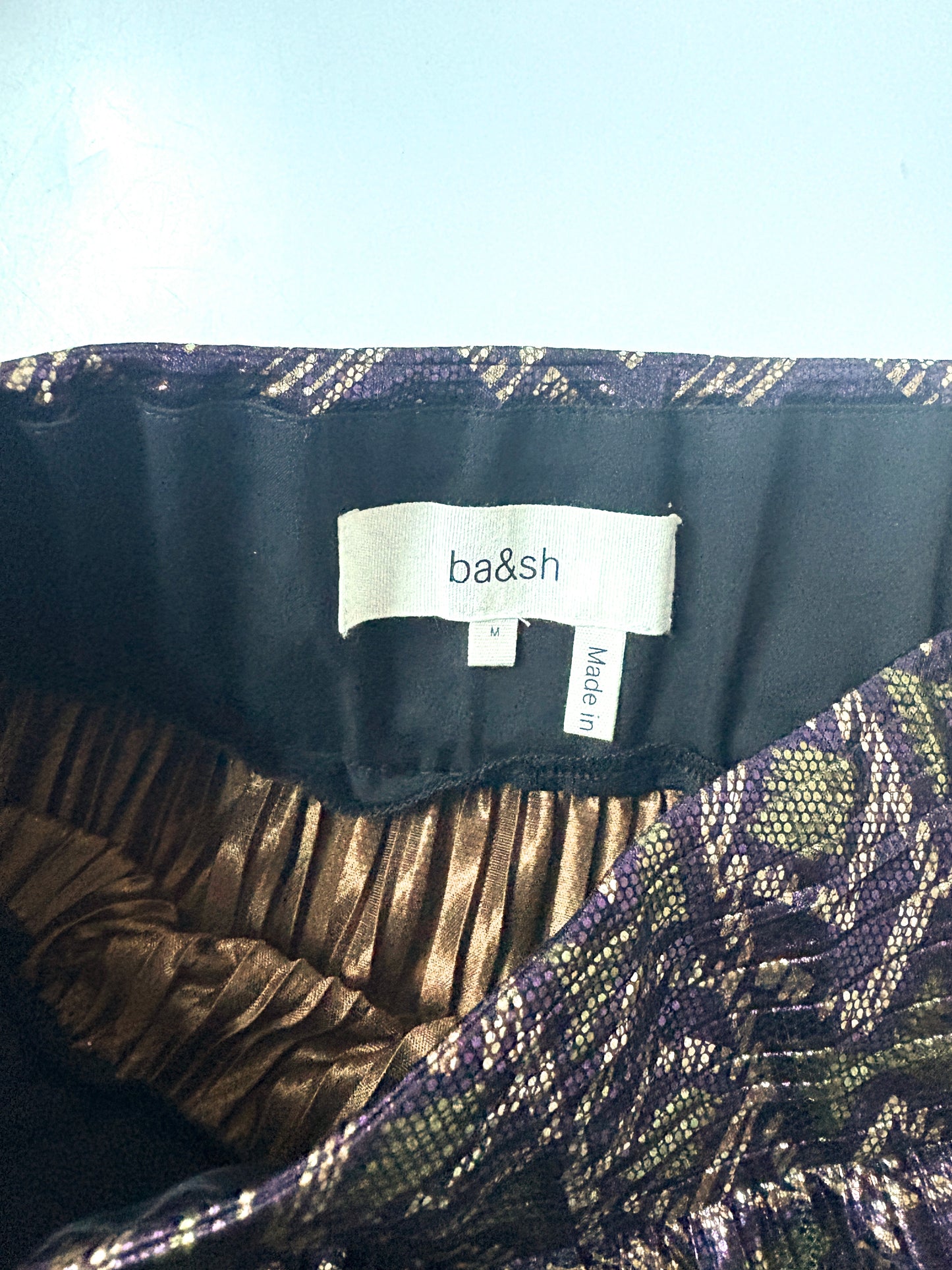 Ba&sh Purple Satin Midi Skirt M