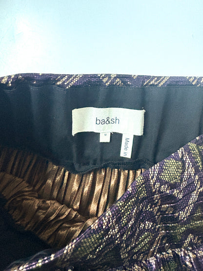 Ba&sh Purple Satin Midi Skirt M