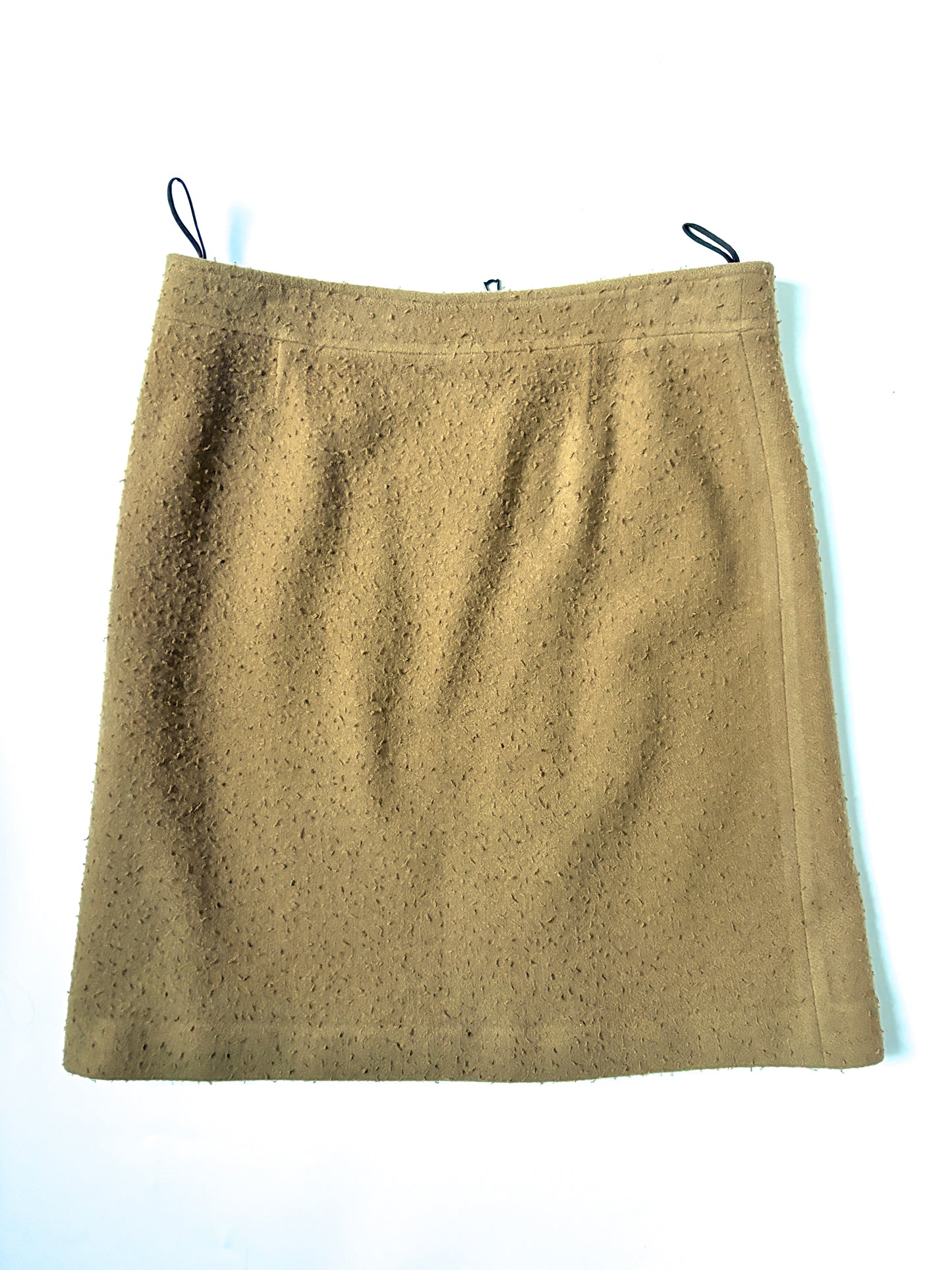 Miu Miu Beige Wool Textured Skirt UK 8