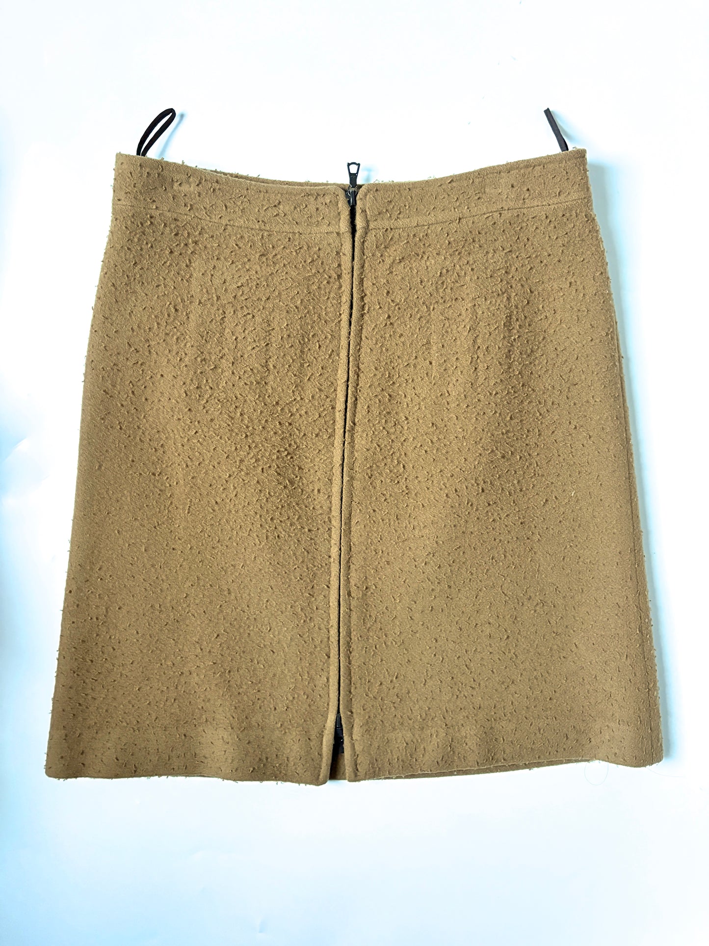 Miu Miu Camel Wool Skirt
