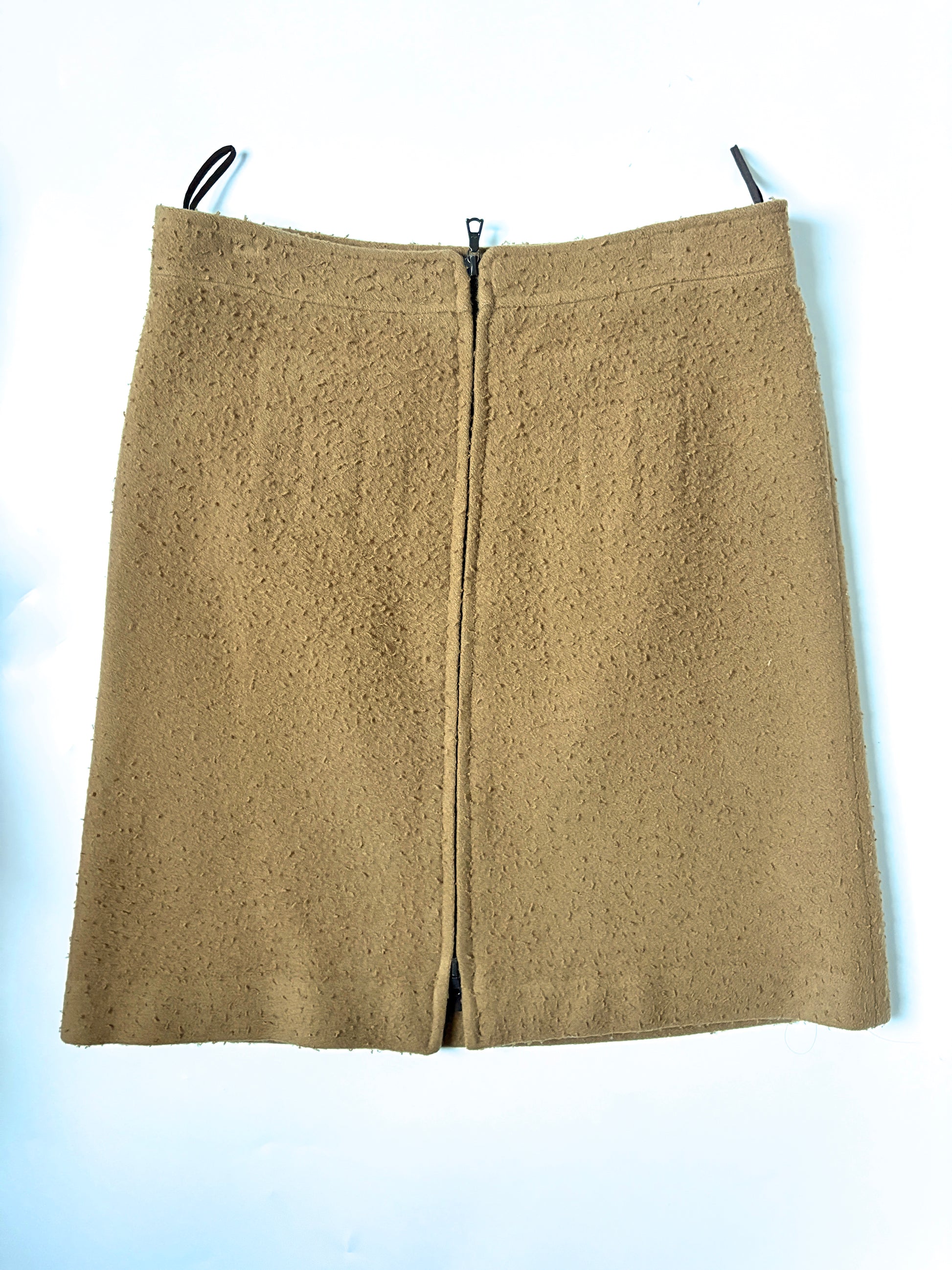 Miu Miu Camel Wool Skirt