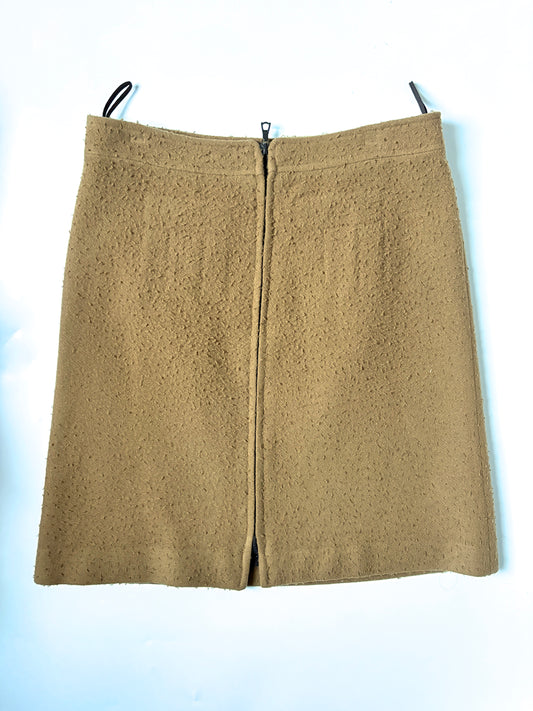 Miu Miu Camel Wool Skirt