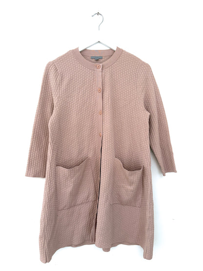 COS Textured Jacquard Knit Dress Long Cardigan Size M