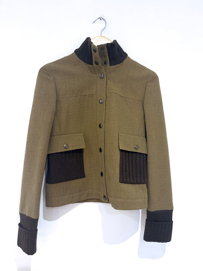 Miu Miu Khaki Bomber Jacket 