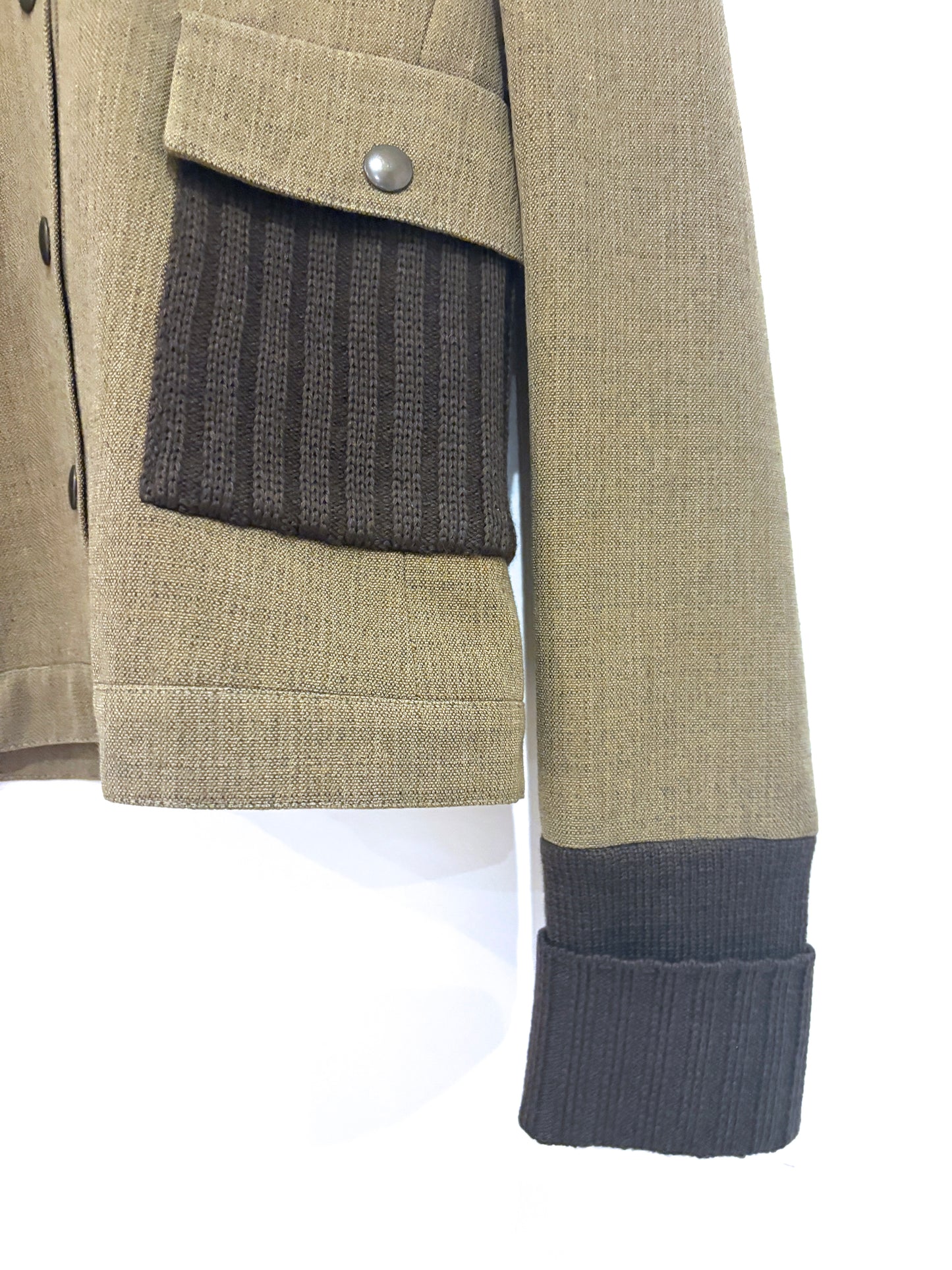 Miu Miu 1999 Vintage Khaki Bomber Jacket and Skirt Set UK 8