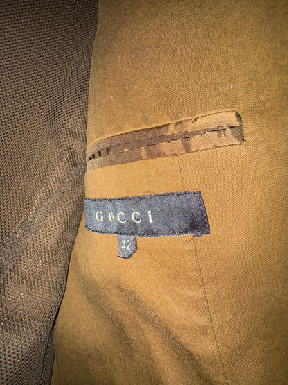 Gucci Vintage Khaki Blazer UK 8