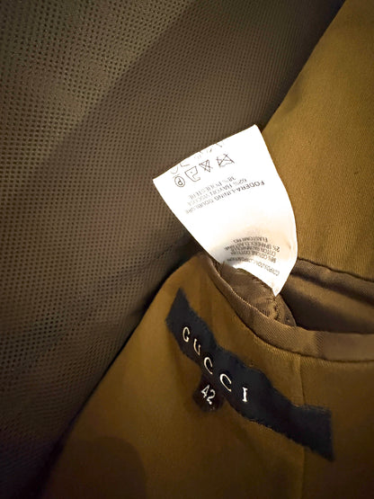 Gucci Vintage Khaki Blazer UK 8