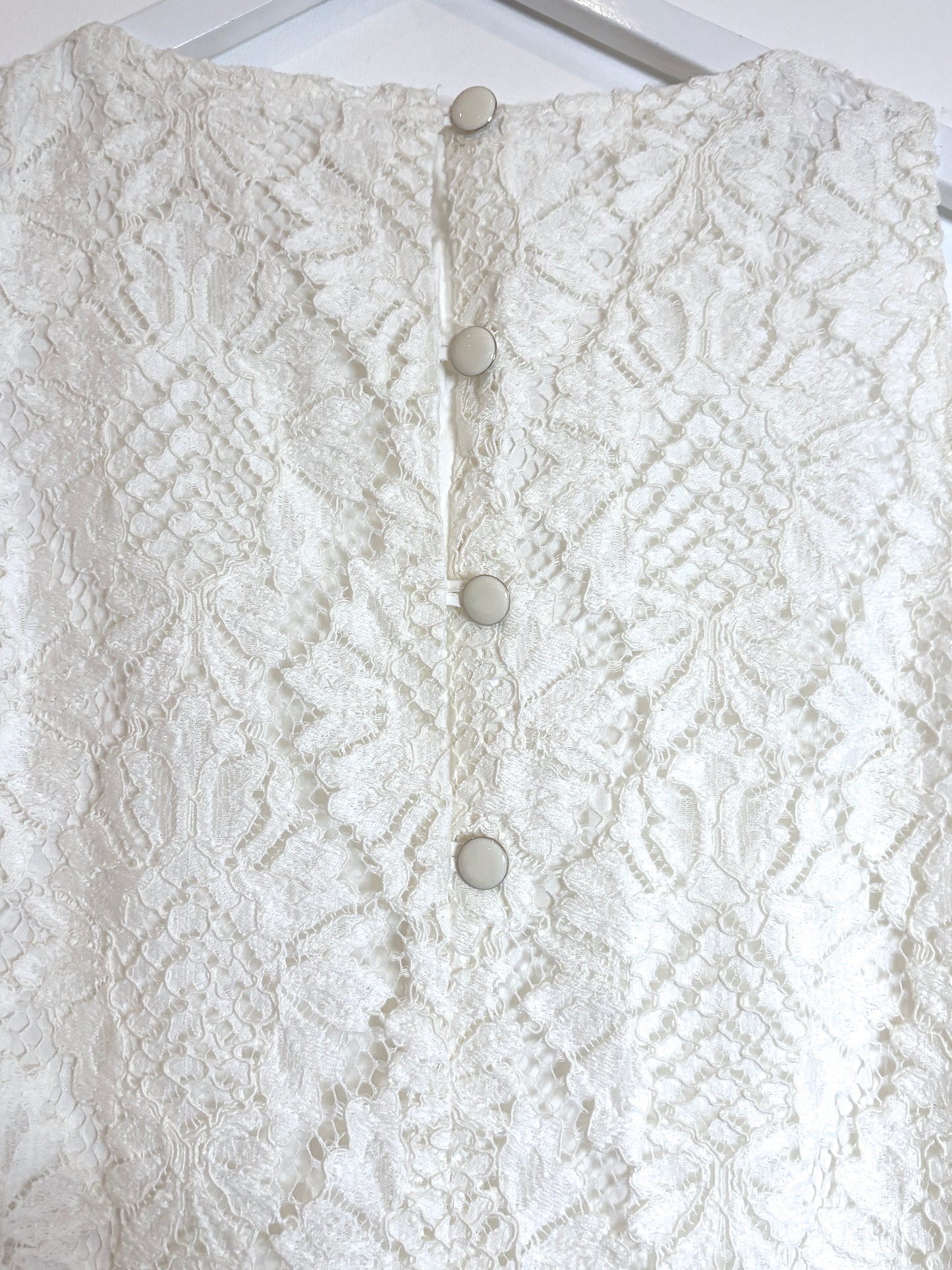 Sézane White Lace Dress UK 6