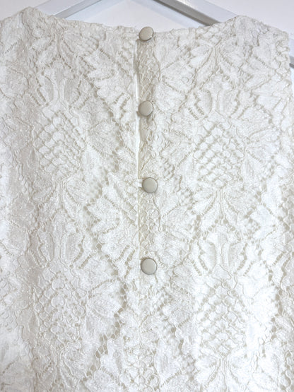 Sézane White Lace Dress UK 6