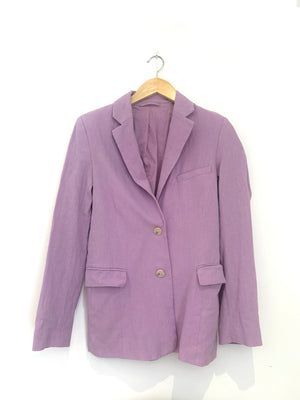 & Other Stories Lilac Linen Blazer UK 4