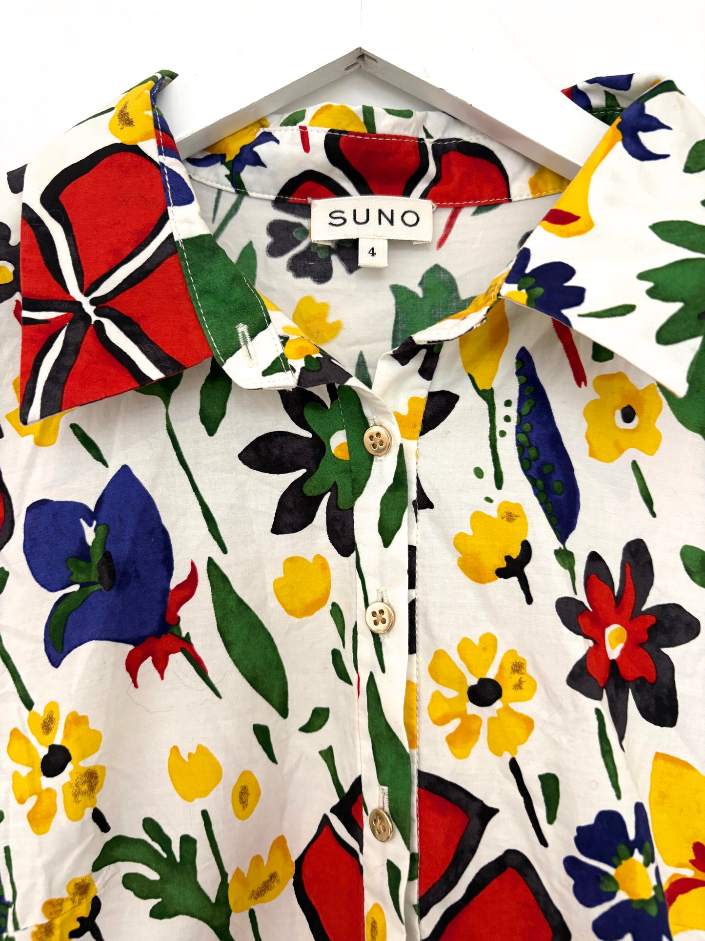 Suno Floral Cotton Dress UK 8