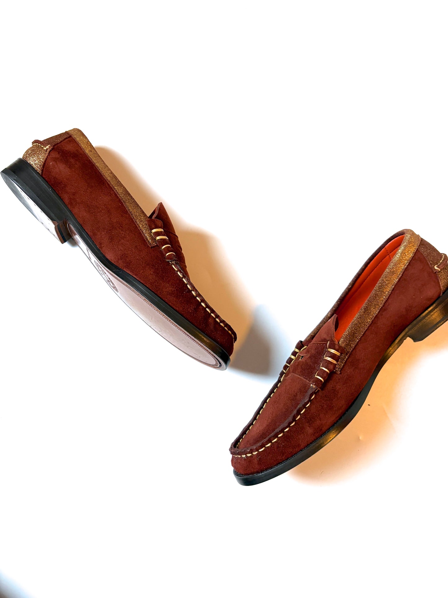 Penelope Chilvers Burgundy Suede Loafers UK 7