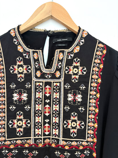Isabel Marant Silk Embroidered Dress S