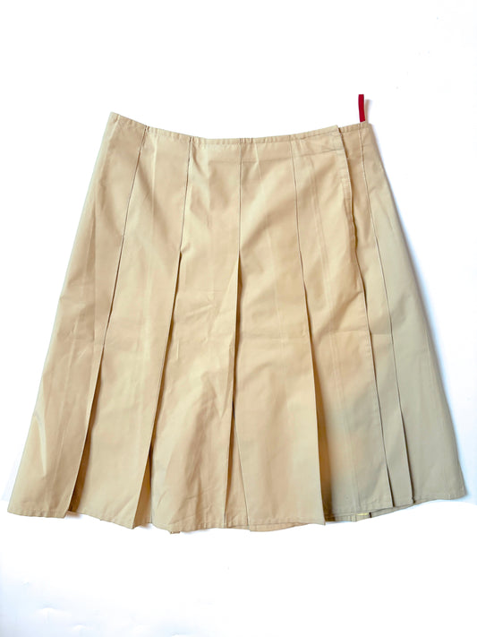 Prada Beige Pleated Skirt 