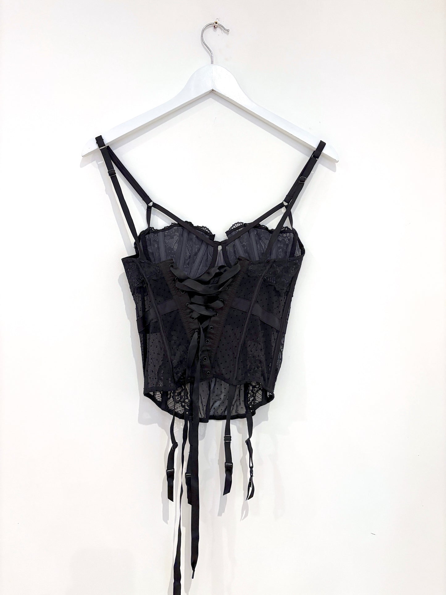 M&S Black Lace Basque S