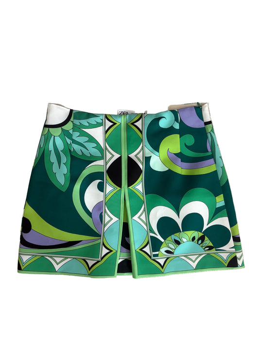 Zara High Waist Printed mini skirt