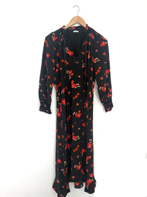 Vilshenko black Tulip Print Dress UK 10