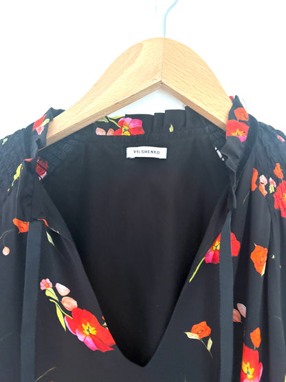 Vilshenko black Tulip Print Dress UK 10